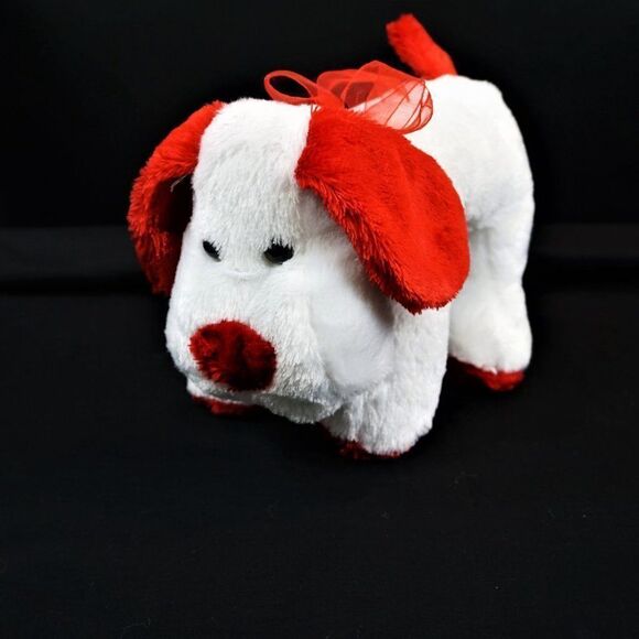 Valentines Puppy Dog Puli International White Red Plush Stuffed - Picture 3 of 8